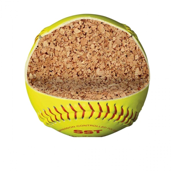 A softball é produzida através do granulado de cortiça